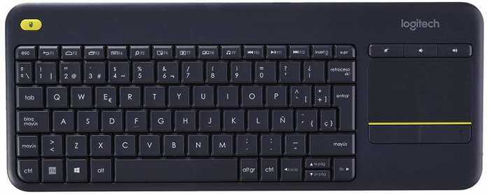 Logitech K400 Plus Teclado Multimedia Inalámbrico con Touchpad Negro